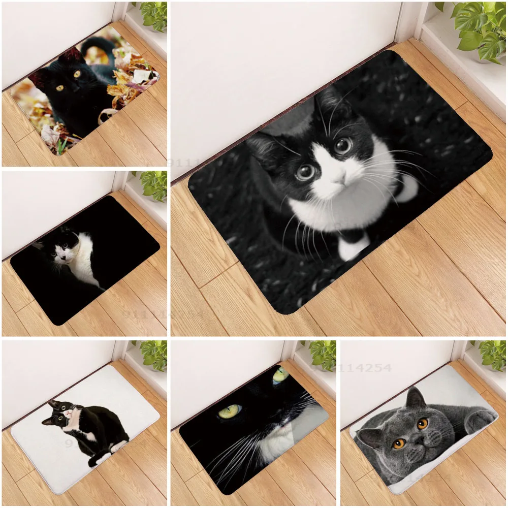 Модный абсорбирующий напольный коврик для ванной очаровательный кошачий Туалет