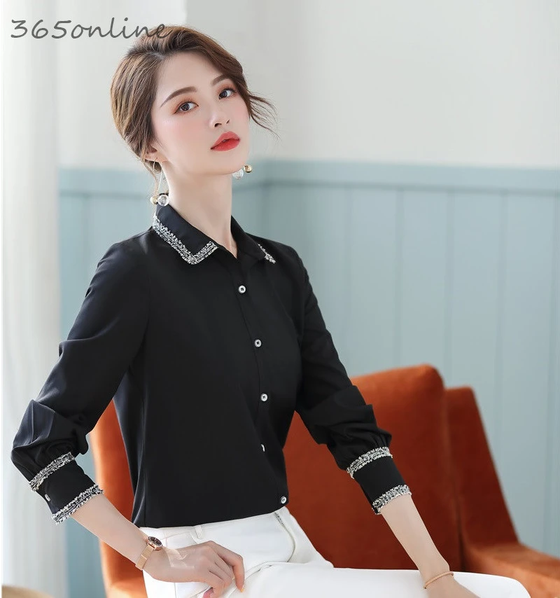 Newest Styles Elegant Yellow Long Sleeve Blouses and Shirts for Women Business Work Wear Spring Summer Ladies Blouse Clothes | Женская