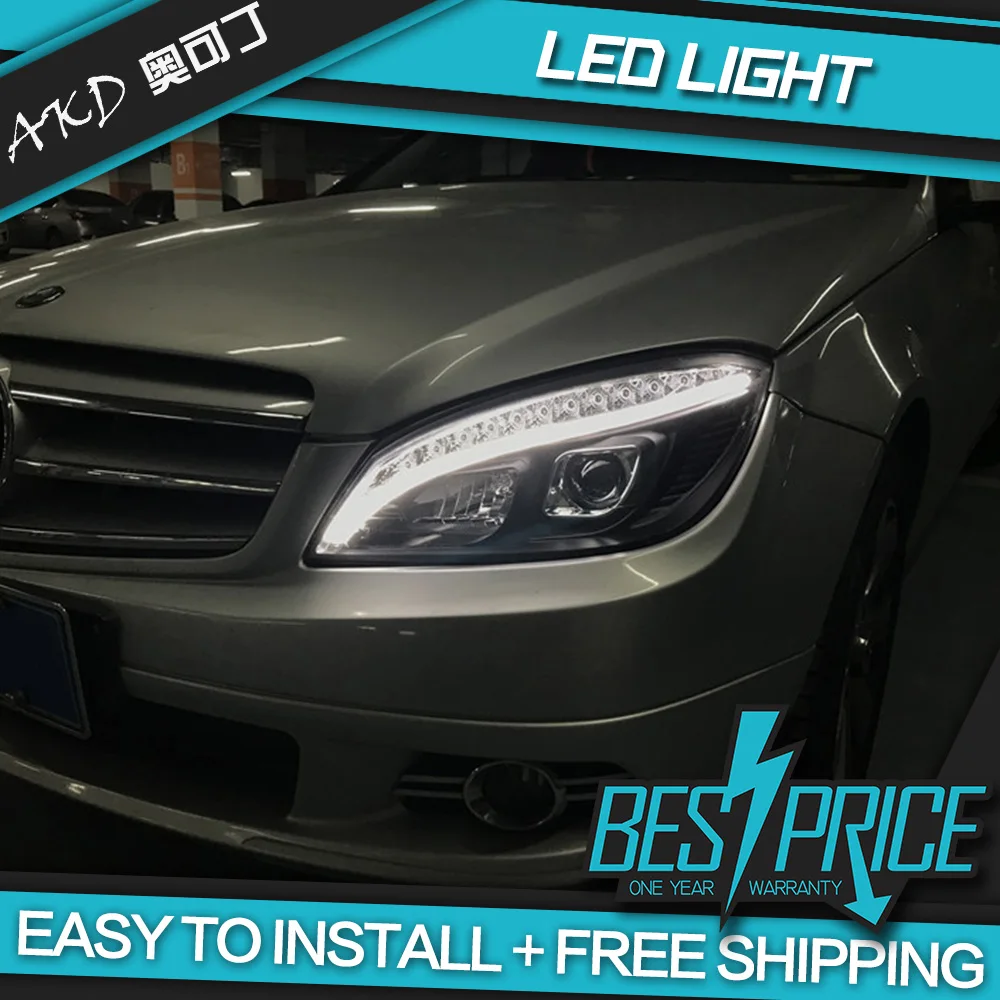 Фары AKD для автомобилей W204 2007-2010 C300 C260 обновленные W205 светодиодсветодиодный