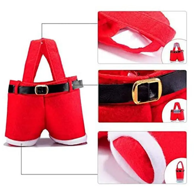 

Christmas Snacks Bag Christmas Gift Bag Pants Design Wedding Candy Bag Presents Decorations For Home DIY Decor