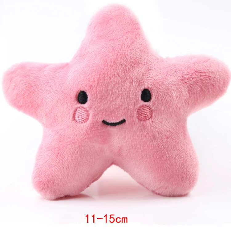 pink star Плюшевые игрушки пищащие Собаки кости банан Мороженое морковь жевательная игрушка для щенков интерактивные игрушки для кошек собачка, звук, игрушка для маленьких собак - Цвет: pink star
