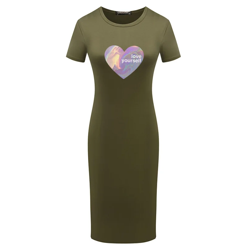 

Vintage Robe Kawaii Love Print Woman Black Dress Short Sleeve Skinny Elegant Evening Party Maxi Black Bodycon Dresses Vestidos