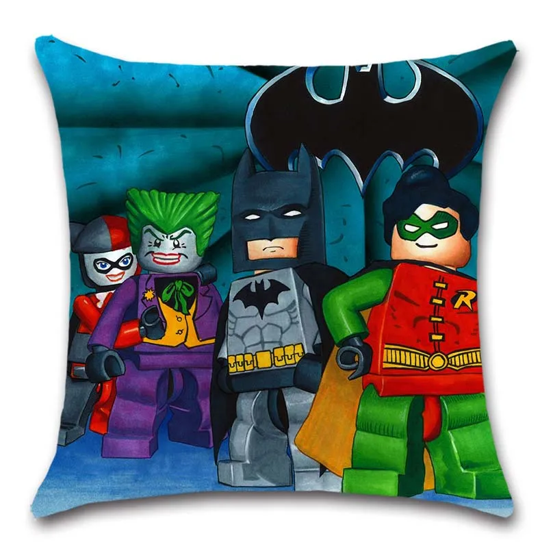 Белый чехол для подушки с изображением Бэтмена и друзей Супермена украшение на