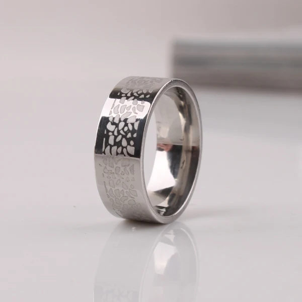 

wedding rings Wide 8mm silver color Snakeskin pattern rings 316L Stainless Steel men finger ring wholesale lots