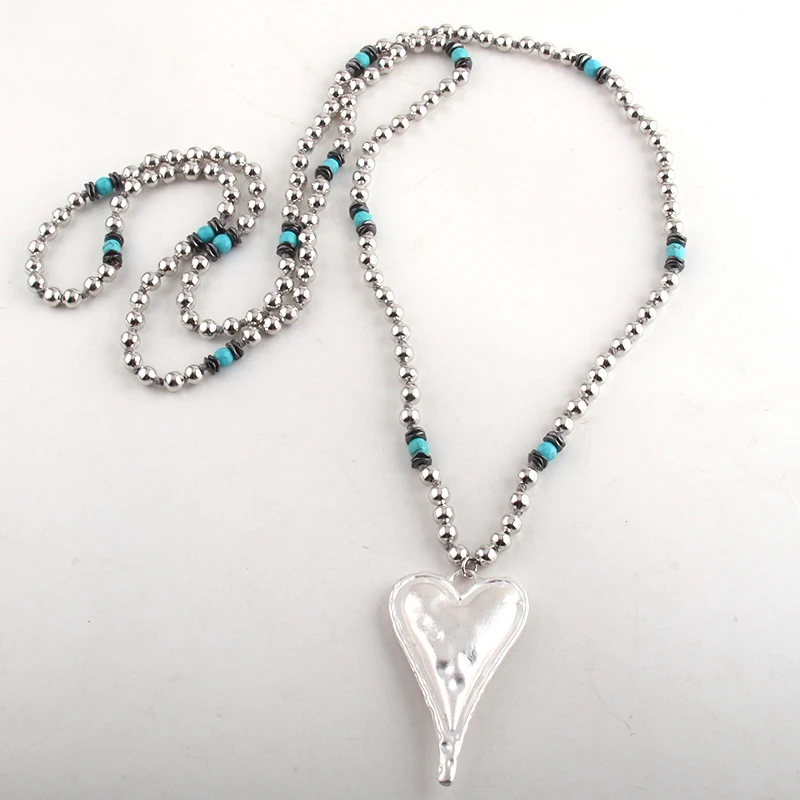 Модные богемные этнические ювелирные изделия с металлическими бусинами/длинное