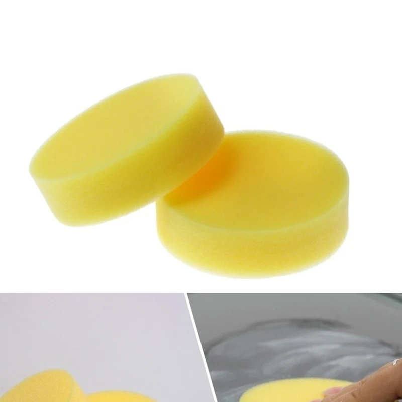 

12 pcs Auto Care Polish Pad Sponge Cleaning Tools Car Body Glass Wash Sponge Washer Applicator Pads Car Wax Foam Sponges Round