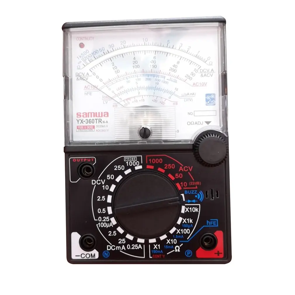 YX-360TRn Analog Multimeter Plastic Gauge Shell AC DC Volt Ohm Current Testing Mutimeter Electrical Handheld Pointer Multitester