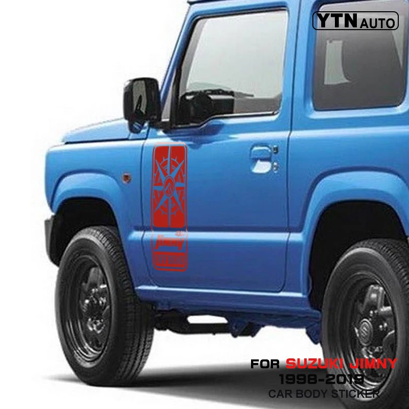 Автонаклейки 2 штуки 4x4 Off Road Direction Indicator Rectangle Graphic Vinyl Cool Sticker подходят для Suzuki Jimny 1998-2019 on.