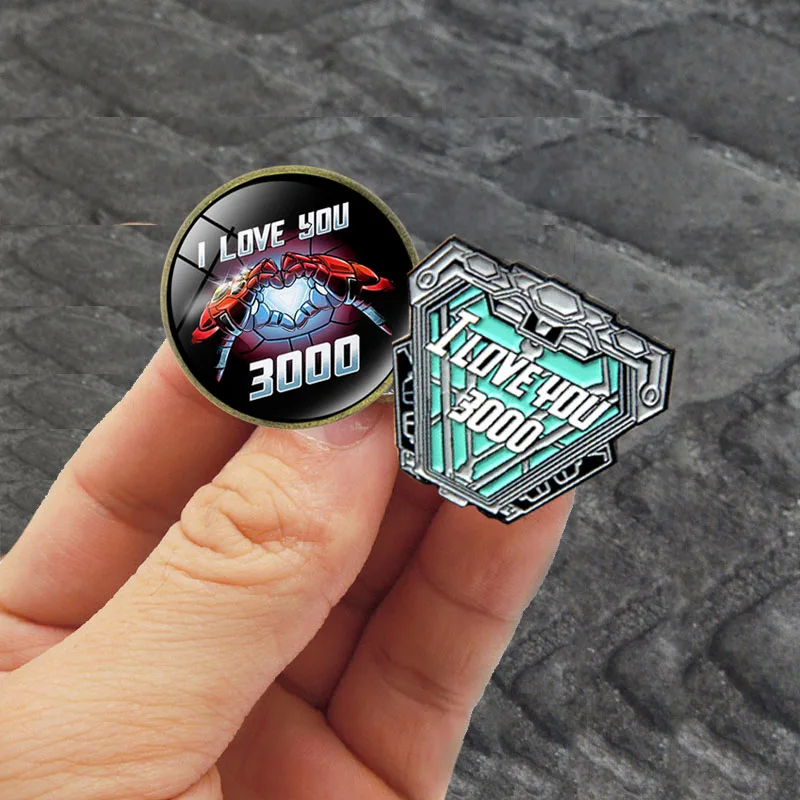 Мстители 4 я люблю тебя 3000 раз брошь Железный человек Тони Старк нагрудные