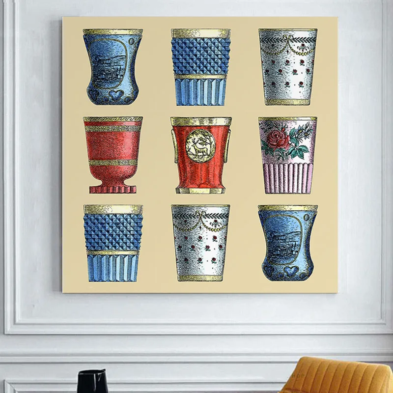 Decoracion fornazetti живопись Современные винтажные Ретро подарки настенные художественные цитаты Спальня Декор Арт Рисунок Фигуры с внутренней рамкой