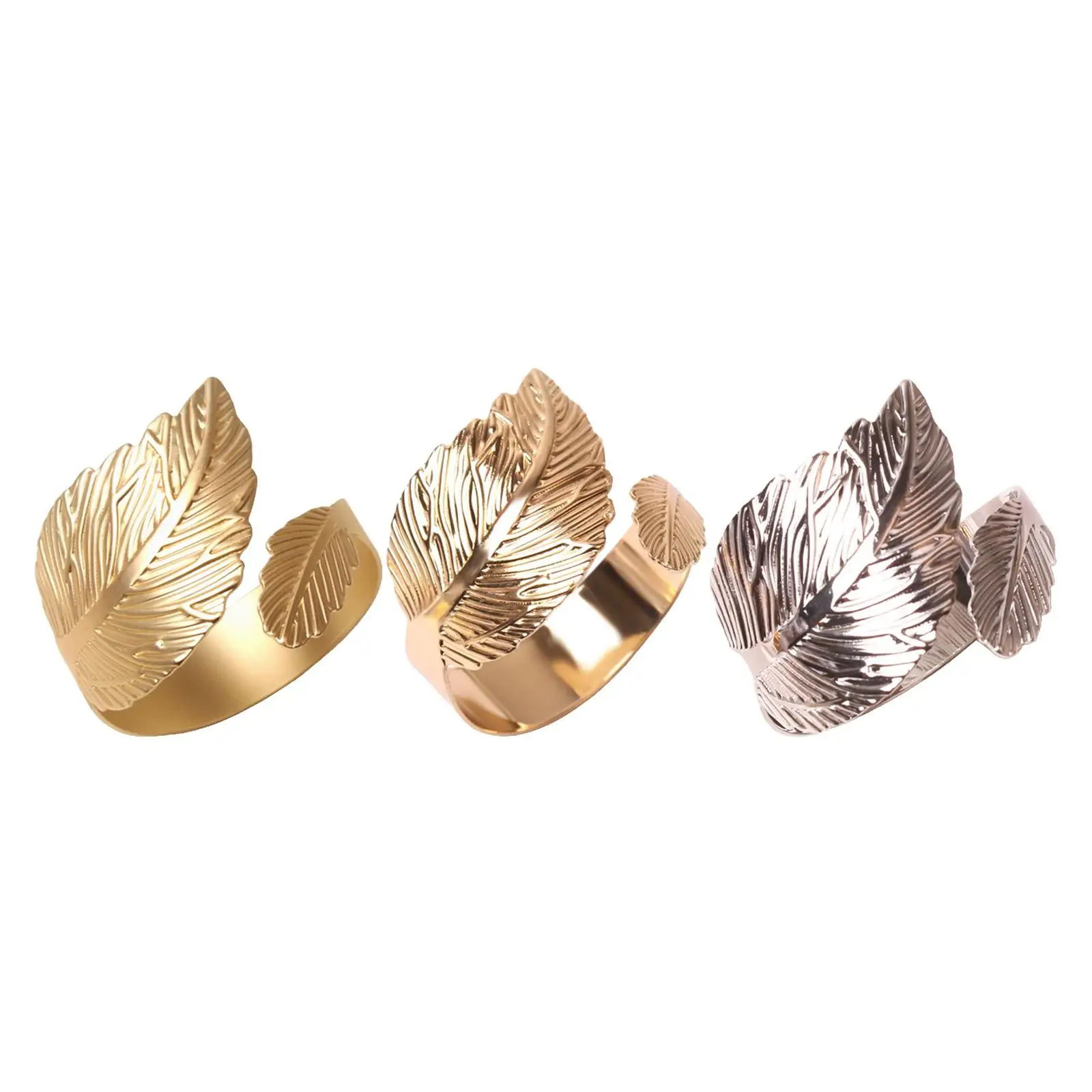 

4 шт., кольца для салфеток с перьями