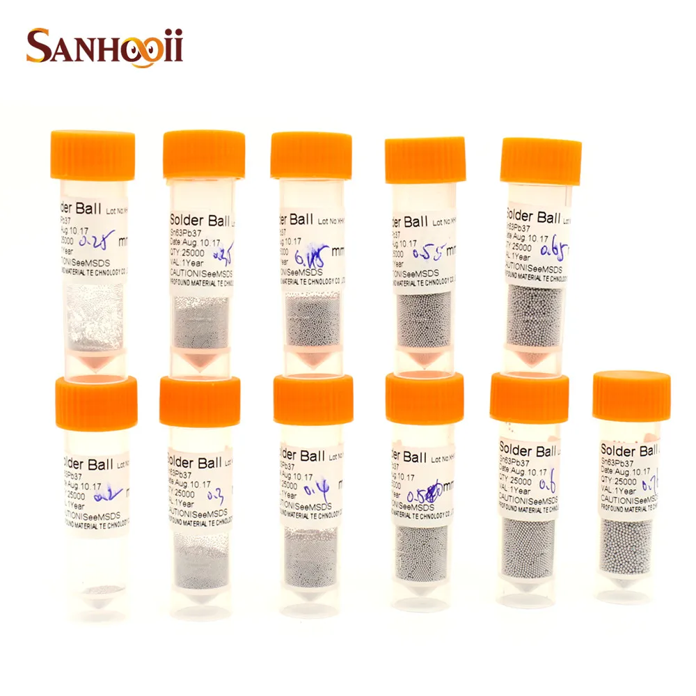 11 шт./компл. 25K оловянные свинцовые Паяльные шарики Sn63/Pb37 0 2 76 мм BGA|Наборы ручных