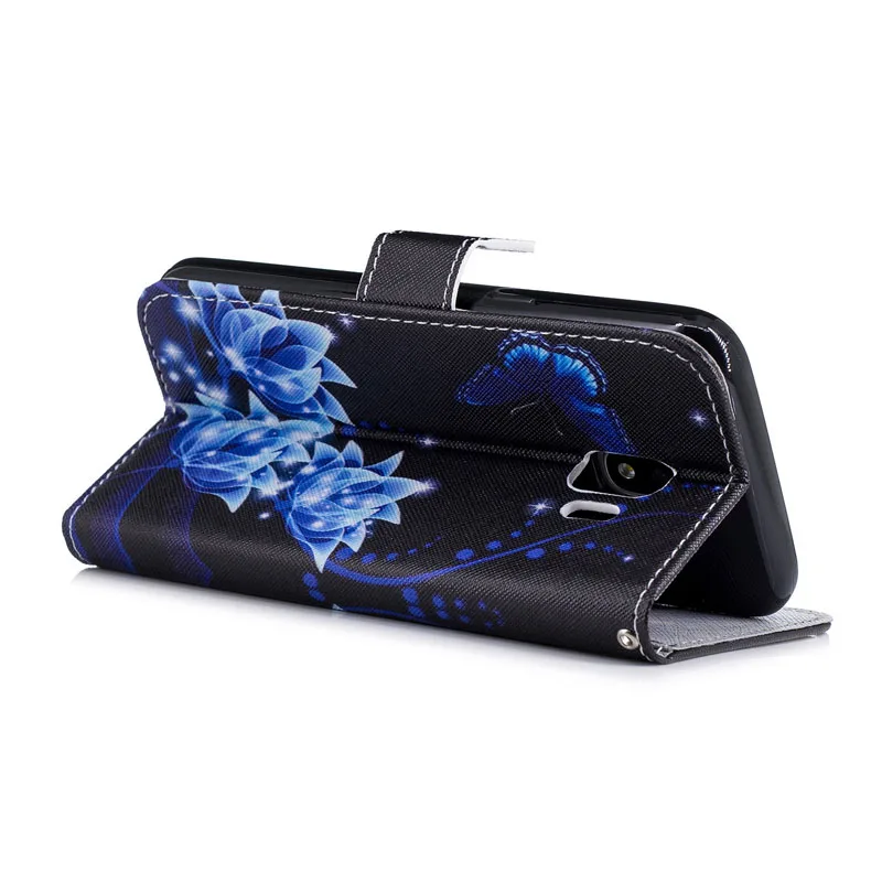 Модный кожаный чехол книжка с подставкой и отделением для карт Samsung Galaxy J2 Core J2Core 5 0