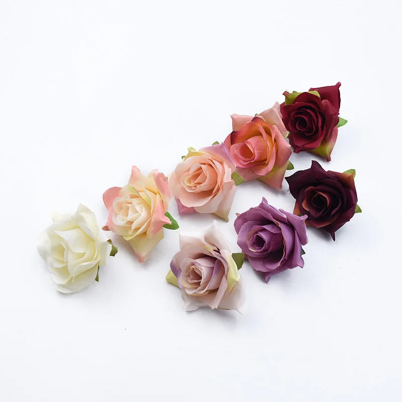 10 шт. разноцветные розы искусственные цветы украшение для дома аксессуары