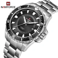naviforce automatic mechanical watch for men fashion business diving waterproof wristwatch stainless steel clock reloj hombre