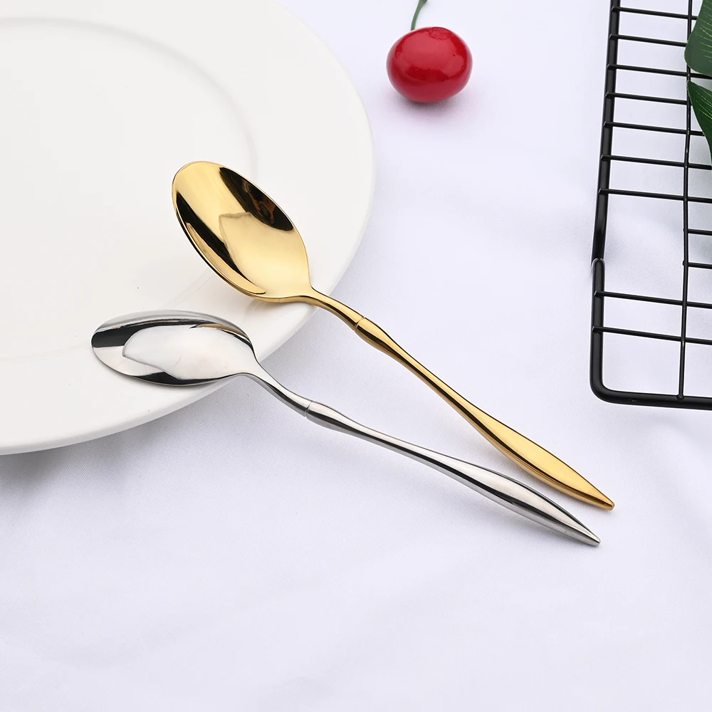

4/16Pcs Kitchen Mirror Tableware 18/10 Stainless Steel Complete Knife Fork Spoon Gold Dinnerware Cutlery Set Dinner Flatware Set