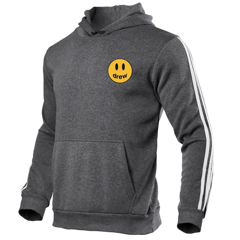 

Men Fleece Colorful Hoodies 2020 Autumn Mens Hip Hop Solid Hooded Sweatshirts Korean Fashions Black Winter Hoodie