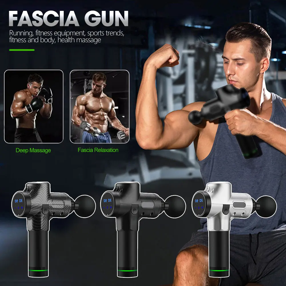 Массажный пистолет для глубоких тканей ударный Массажер мышц облегчения боли 30