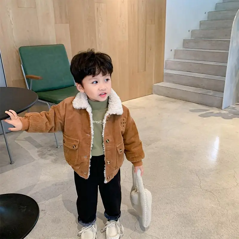 Детская зимняя верхняя одежда куртка для мальчиков на осень и зиму От 1 до 8 лет