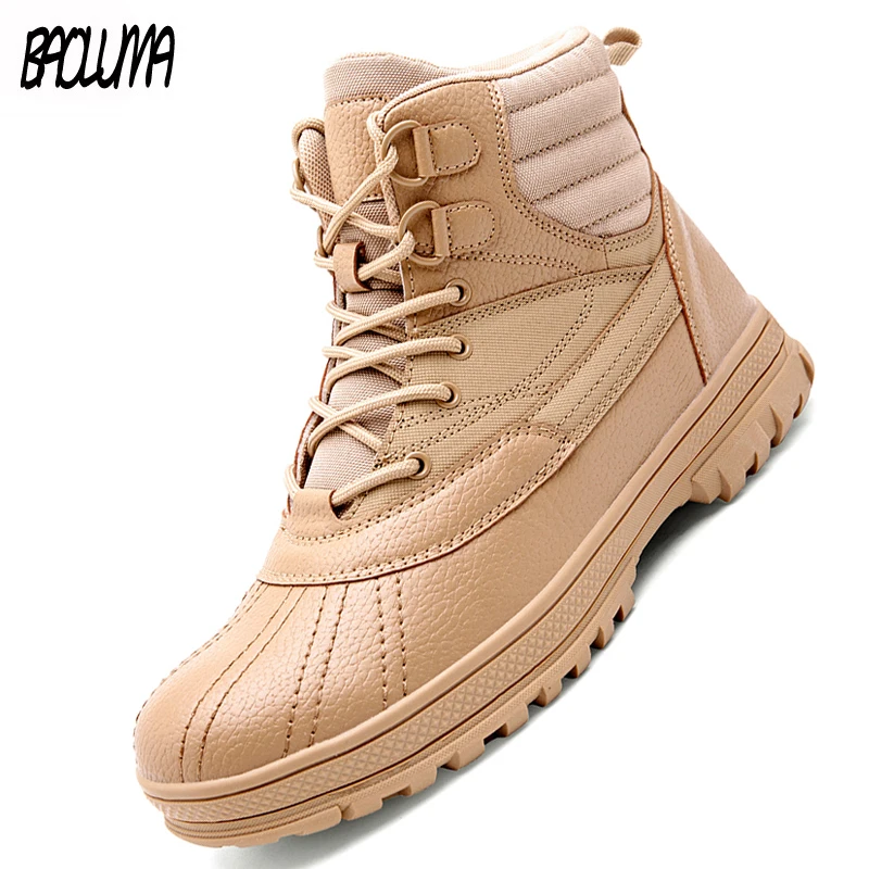 Брендовые мужские военные ботинки водонепроницаемые кожаные тактические