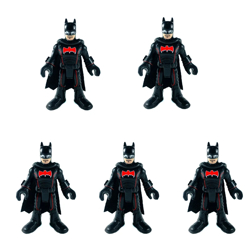 Лот из 5 DC Imaginext черный красный с рукавом &quotлетучая мышь&quot человек свободные