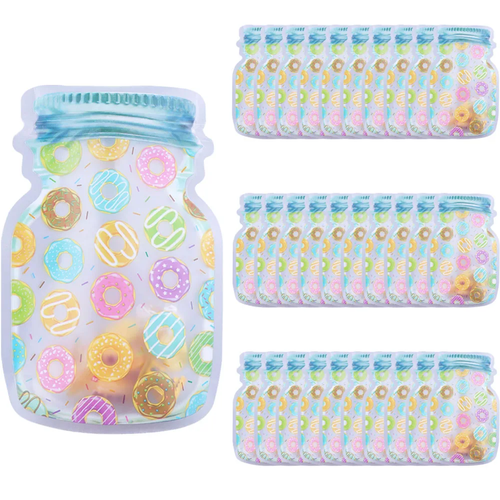 

30PCS Mason Bags Jar Bottles Zipper Bag Reusable Food Storage Snack Mason Bag Seal Fresh Sealed Bags Food Saver Bags