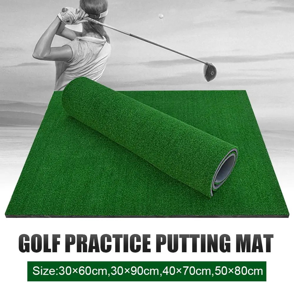 

Artificial Lawn Golf Practice Mat Rubber Tee Green Nylon Grass Backyard Hitting Golf Hitting Mat Training Outdoor Indoor