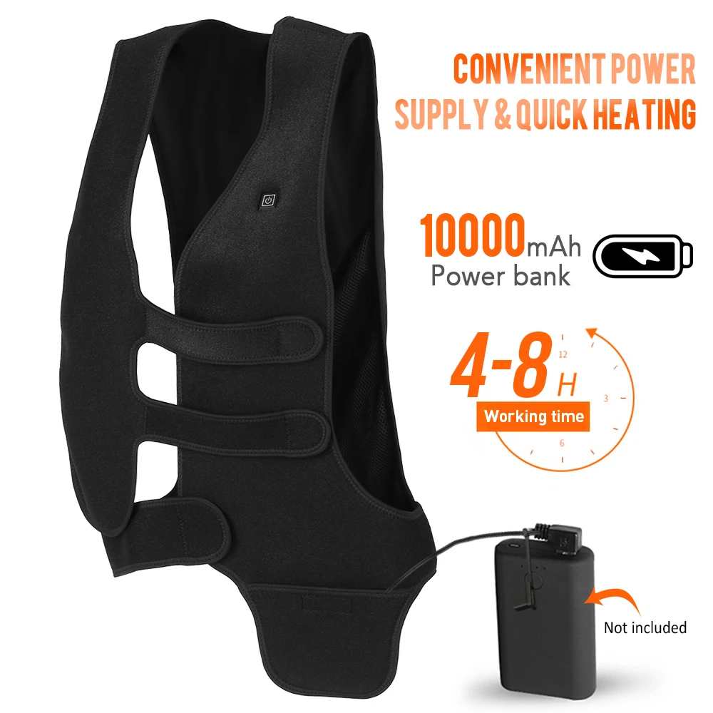 Женский мужской Дальний инфракрасный тепловой жилет куртка зимний