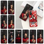 Бумажный чехол для телефона Xiaomi Redmi Note 11 10 Pro Max 5G 9 9S 9T 8 9A 9C 8A 7A 8T 7, черный мягкий чехол-накладка