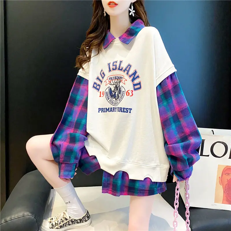 

Cool Patchwork Gothic Hoodie Girl Oversize Sweatshirt Females Japan Goth Ulzzang High Street Tops Femme Fashion Punk Clothes