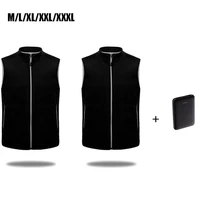 usb carbon fiber heating vest three speed thermostat built in usb interface vest anti wrinkle stand up collar design sport vest