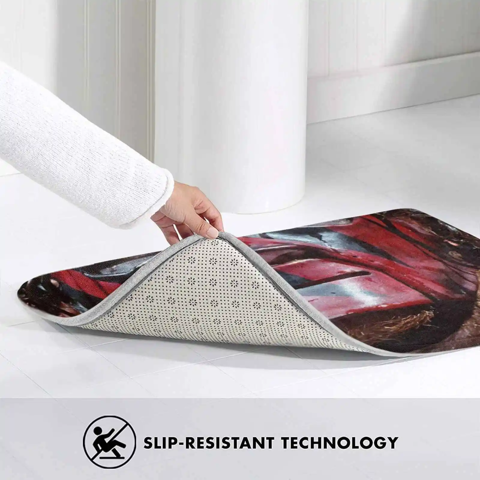 Большая красная маска удобный коврик для двери ковер подушка кухни мужчин