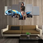 Домашний декор, плакаты, картины, печать на холсте, 5 шт., модульная Женская мода, Pharah Overwatch, игра, гостиная, декоративная живопись