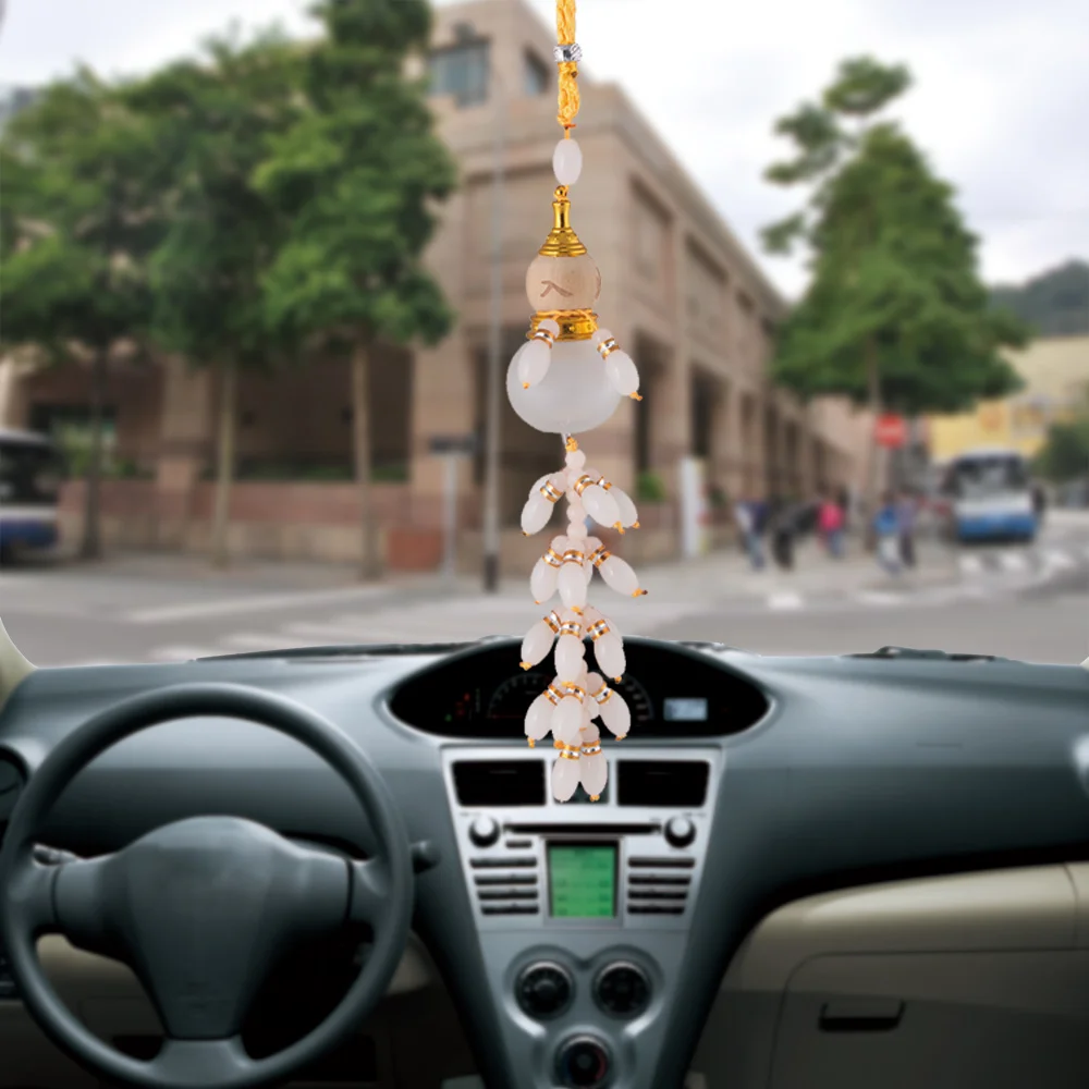 Lucky Gourd Empty Perfume bottle Car Pendant Ornaments Hanging Auto Interior Rear View Mirror Decoration Dangle Trim Accessory | Автомобили