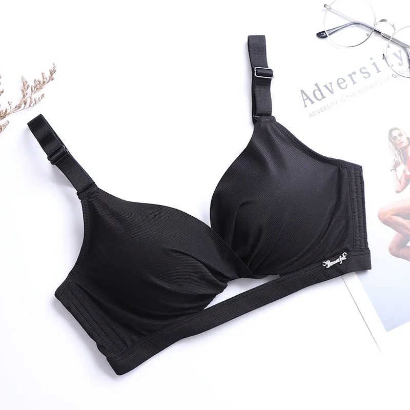 

Push up Bras for Women Wireless Underwear Bralette Sexy Lace Lingerie Hollow Out Bra Seamless Thick Cup