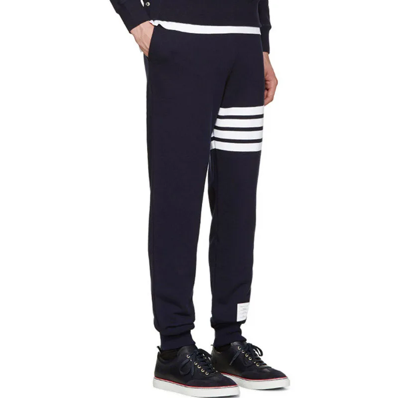 

Fashion TB 2021 Brand Sweatpants Men Spring Pure Cotton Casual Sports Trousers Tracksuit Bottoms Mens Jogger Track Pants
