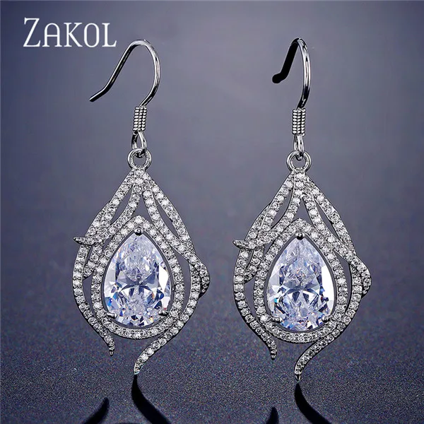 Большие серьги капельки с фианитами и кристаллами жемчужные белые для женщин