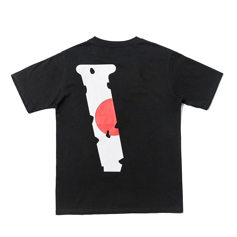 

Vlo Couples of Black High Quality Fashion Casual T-shirts Tees Tops Men Clothing Streetwear Shirts Summer O Neck Short Sleeve