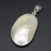 new natural shell penant irregular mother of pearl shells necklace pendants for women diy making jewelry findings size 30x50mm