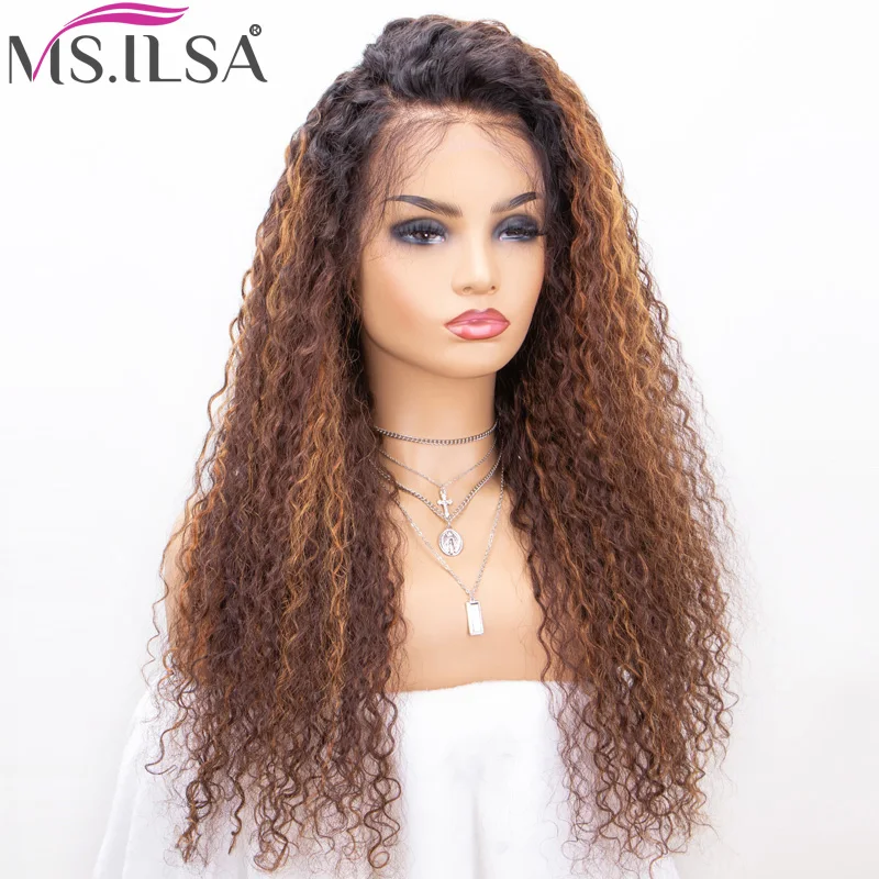 150% плотность эффектом деграде (переход от темного к HD Синтетические волосы на