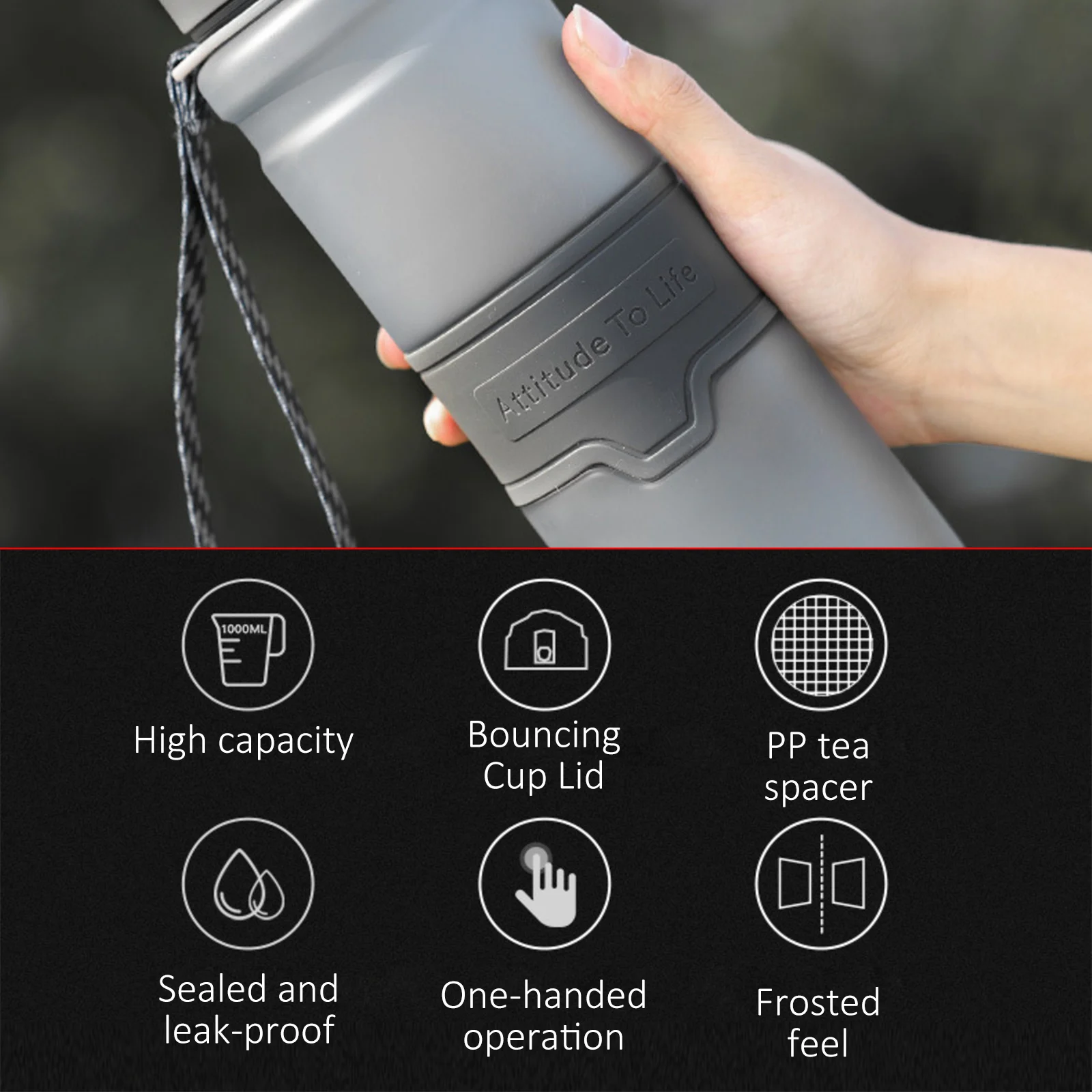 

Sports Cup Water Cup Plastic Portable Drink Bottle Water Bottle Juice Milk Cup Kitchen Drinkware Outdoor Sports Tour Gym Travel