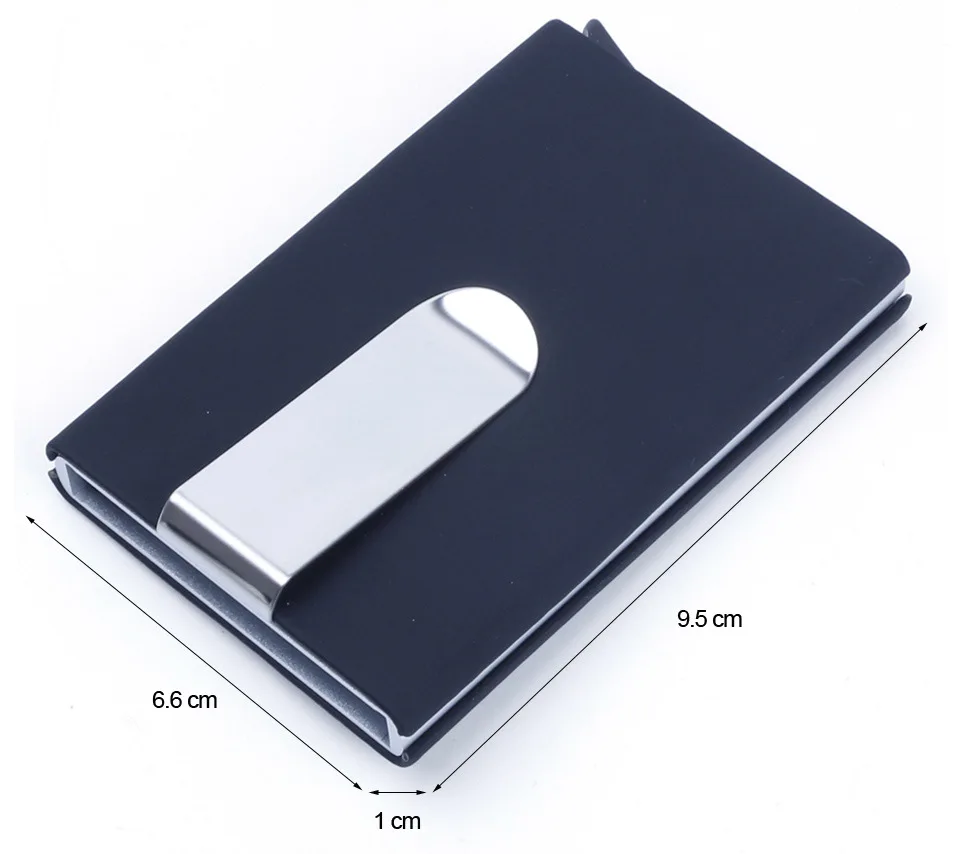 Минималистичный кошелек rfid Блокировка для мужчин металлический мини зажим денег