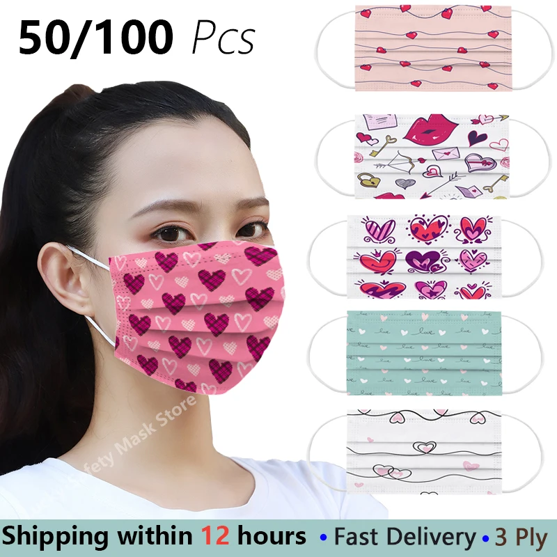 

50/100 pcs Simple Colorful Disposable Medical Mask 3 Ply Breathable Anti Dust Cute Face Mouth Masks Protective for Surgical Mask