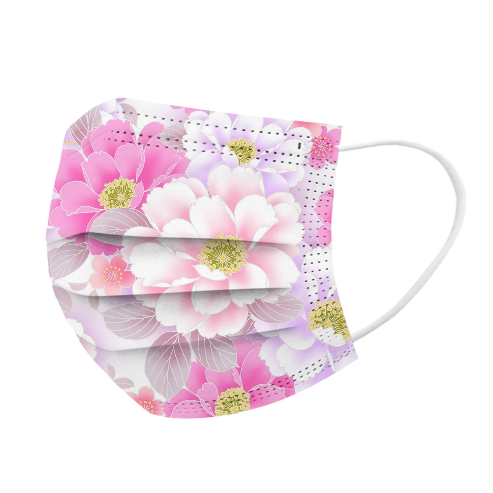 10PCS Women Floral Face Mask for Adult Flower Print Disposable 3-Layers Protection Breathable Pattern | Красота и здоровье