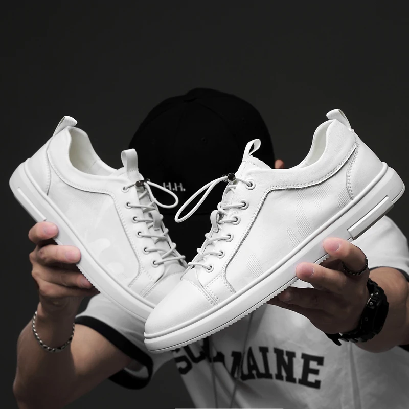 

Casual Sneaker Fashion Men Shoes Zapatillas Hombre Sapato Masculino Leather For Mens Sneakers Leisure Black Men's