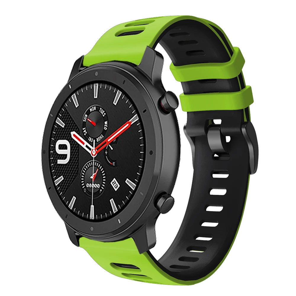 20 22 мм силиконовый ремешок Correa для Huami Amazfit GTR GTS 47 42 samsung galaxy watch3 3 41 45 часов