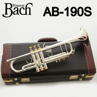music fancier club bb trumpet ab190s silver plated gold keys music instruments profesional trumpets 190s with case mouthpiece