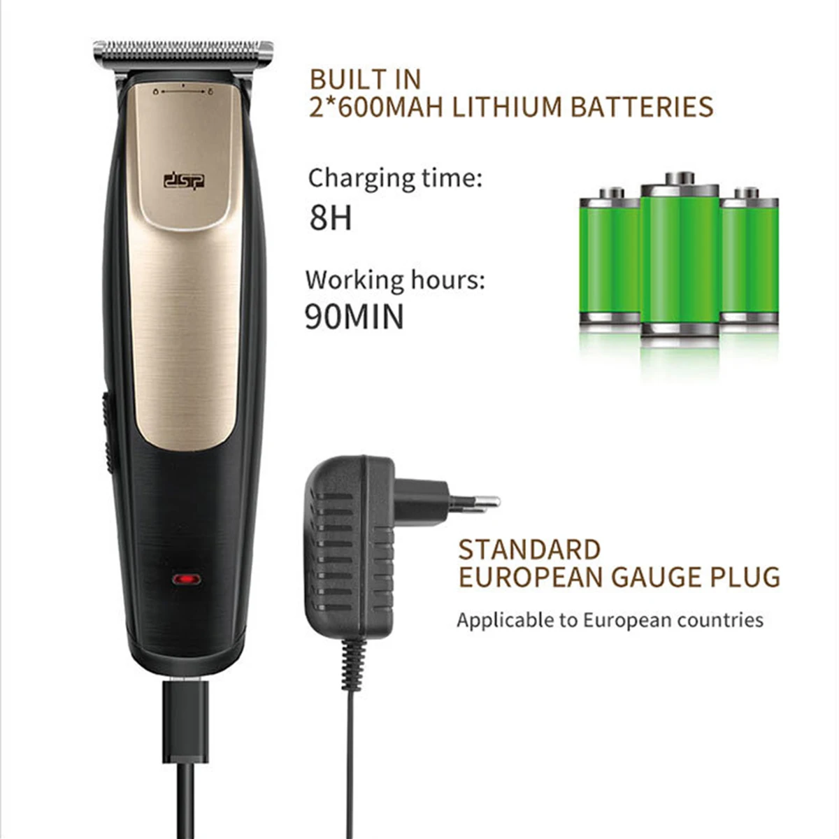 

18Pcs Professional USB Hair Trimmer Electric Clipper Rechargeable Electric Clipper Electric Shaver Cordless Haircut Machine