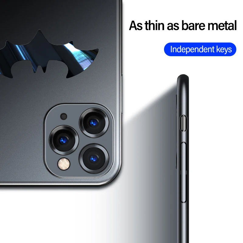 Ultra-thin Matte PC Metal Bat Phone Case For iPhone 11 Pro Max SE XSmax XR XS X 8 7 6 Plus Luxury Magnetic Protection Cover