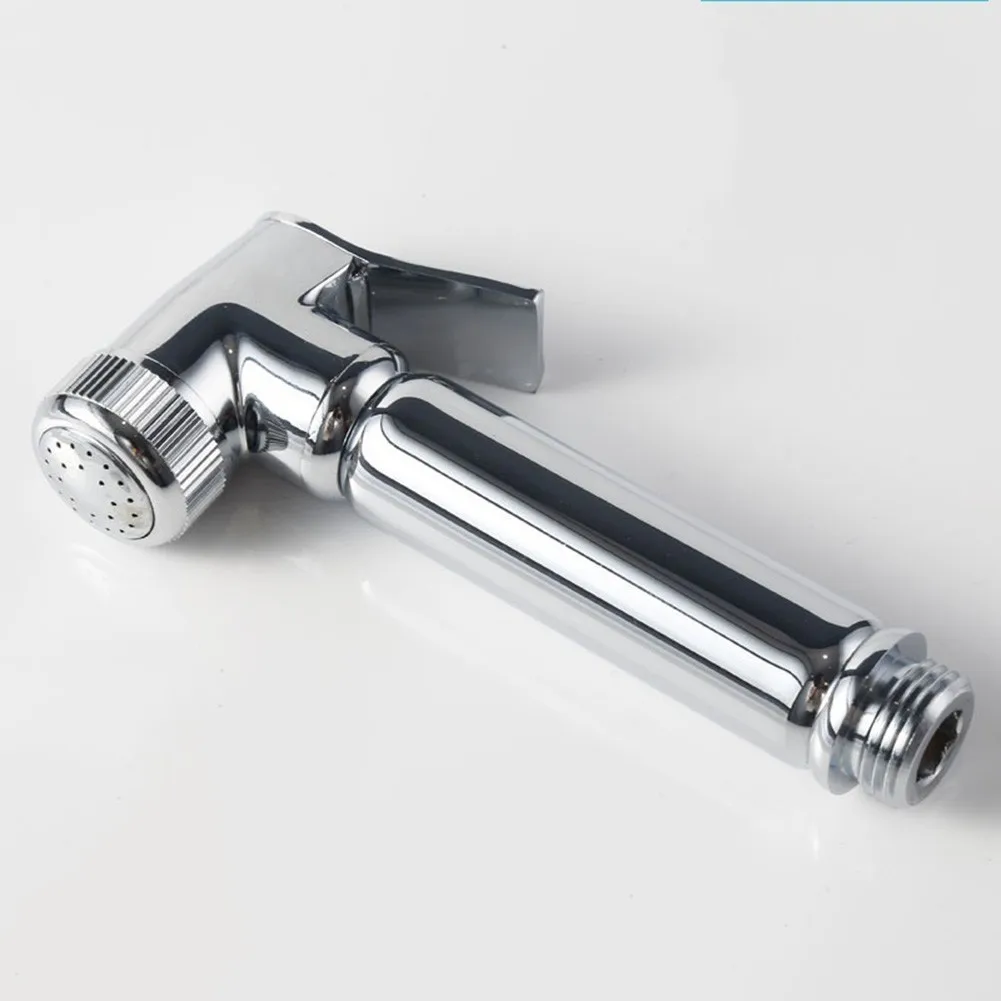 

Bathroom Chrome Shataff Bidet Douche Hand Shower Toilet Spray Head Highly Polished 3 Layer PVD Mirror Chrome Finish Spray Heads